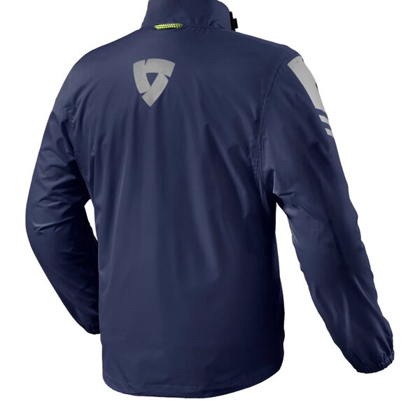 NEW Rev'it Rain Jacket Cyclone 3 H2O, Navy Blue, Men's Medium - Picture 2 of 6